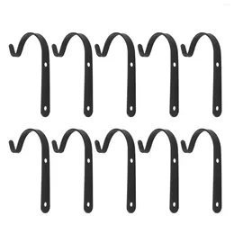 Hooks Set Of 10 Hanging Basket Bracket Iron Wall Curved Up Plant Hook For Bird Feeders Lanterns