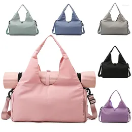 Storage Bags Women Sports Gym Bag Travel Dry Wet Separation Handbags Waterproof Yoga Pilates Mat Fitness Training Luggage