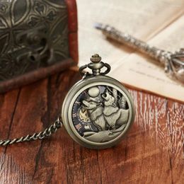 Pocket Watches Steampunk Retro Vintage Bronze Mechanical Watch House Strak Winter Is Coming Design Men Women Necklace Pendant Gift