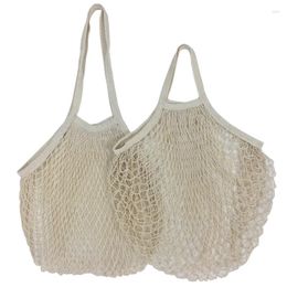 Gift Wrap 1pc Beige Household Fruit Net Bag Multi-function Storage Environmental Protection Shopping Simple Style Handmade