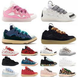 luxurys designer shoes men women curb sneakers all black pink grey green yellow red blue white mens shoes trainers