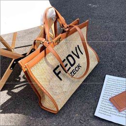 Hot Sale 7A Beach Bags One Shoulder High-capacity Straw Bag Fashion Tote Women's Versatile Portable Weaving Season All In Stock