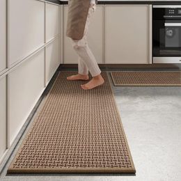 Carpets Kitchen Oil-proof And Waterproof Floor Mat Erasable Long Carpet Oil-absorbing Water-absorbing Dirt-resistant Non-slip