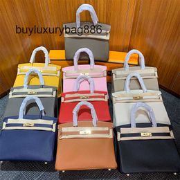 Fashion Bags High end Handmade Bag New Handheld Capacity Bridal Togo Leather Wax Thread Women's L