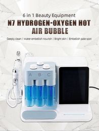 Upgrade 6 in 1 Hydrogen Oxygen Small Bubble RF Beauty Instrument Spa Facial dead dead skin peel diamond tip microdermabrasion