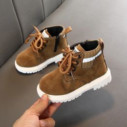 Boots Winter Children Casual Shoes Autumn Boots Boys Shoes Fashion Leather Soft Anti Slip Girls Boots 21-30 Sport Running Shoes 231027