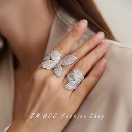 2021 Top Selling Wedding Rings Sweet Cut Luxury Jewellery 925 Sterling Silver Pave White Sapphire CZ Diamond Gemstones Party Open Ad345i