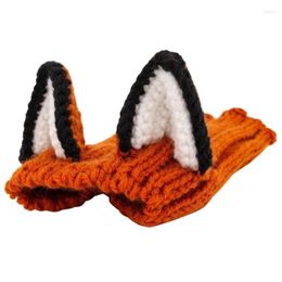 Dog Apparel Pet Costume Knit Hat Cute Ear Wrap Warmer Party Cosplay Dress Accessories