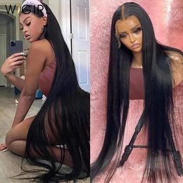 Synthetic Wigs 30 32inch 13x4 Straight Lace Front Bone Human Hair 250% Ready To Wear 5x5 Closure Glueless Wig For Women 231027