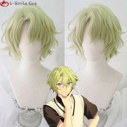 Catsuit Costumes High Quality Game Ensemble Stars Tomoe Hiyori Cosplay Short Green Heat Resistant Hair Party Role Play ES Wigs + Wig Cap