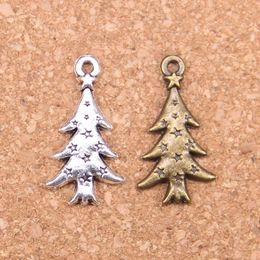 Pendant Necklaces 106pcs Charms The Christmas Tree 28x14mm Antique Pendants Vintage Tibetan Silver Jewellery DIY For Bracelet Necklace 231026