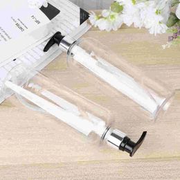 Nail Gel 3 PCS Clear Travel Bottles Subpackaging Make Empty Press Pump Refillable Shower Container