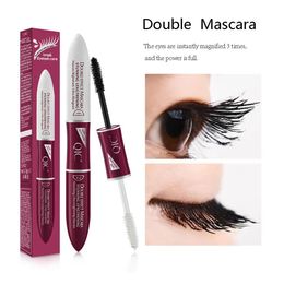 Mascara Double Head Lash Tint 4D Silk Fibre Makeup Eyelash Growth Liquid Long Thick Waterproof Blooming Korean Cosmetic 231027