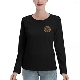 Customizable White embroidered polos Mutant Long Sleeve T-Shirts for Women - Anime Tees Design Your Own Teething Style