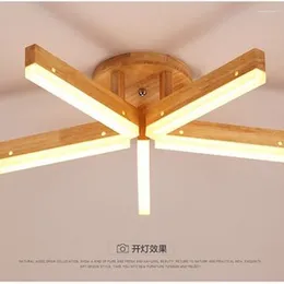 Ceiling Lights LED Wooden For Bedroom Living Room AC85-265V With Lamparas De Techo Lamp Fixtures