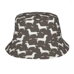 Berets Dachshund Bob Hat For Teen Beach Floppy Unique Packable Vacation Fisherman Hats Session