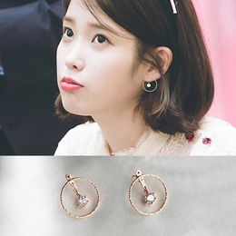 Dangle Earrings Cute Round DEL El IU Korean Dramas TV Eardrop For Women Pendientes Brincos Ornament