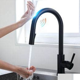 Kitchen Faucets Stainless Steel Torneira Para Cozinha De Parede Crane For Water Philtre Tap Three Ways Touchless Faucet Drop Delivery H Dhmxr