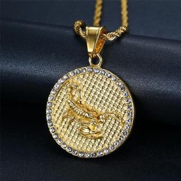 Pendant Necklaces Scorpio 12 Constellations Necklace Birthday Gifts Gold Colour Stainless Steel Amulet Zodiac Sign Jewellery Drop256p