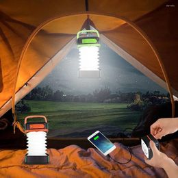 Portable Lanterns Camping Light With USB Charging Or Solar Rechargeable Lamp Fishing Lantern