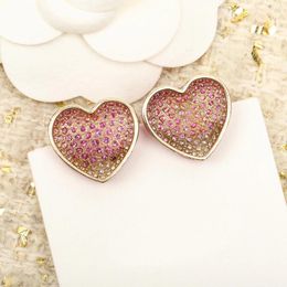 Stud Earrings 2023 Fashion Jewelry Original High-End Durable Romantic Lovely Heart-shaped Gorgeous Luxury Eardrop Elegant With Box