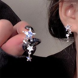 Dangle Earrings S925 Silver Needle Tassel Crystal Star Drop Earring For Women Girls Party Jewellery Gifts Eh354