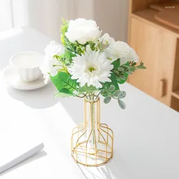 Decorative Flowers 30CM Artificial Wedding Silk Peony Christmas Year Decoration Vase For Home Scrapbooking Bridal Accessories Clearance