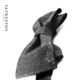 Bow Ties Designer star yarn black bow tie for men wedding groom man suit dress bow tie baby tie 231027
