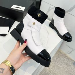 Designer Boots Leather Ankle Booties Women Winter Channel Luxury Boot Woman Martin Platform Letter CCity fdvbfd