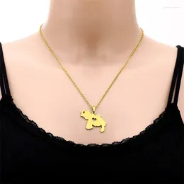 Pendant Necklaces European And American Stainless Steel Smooth Heart-Shaped Venezuela Map Necklace