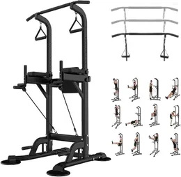 Dumbbells Tower Dip Bar Station Pull Up Stand For Home Gym Adjustable Strength Training Fitness Equipment 330 LBS With Backrest