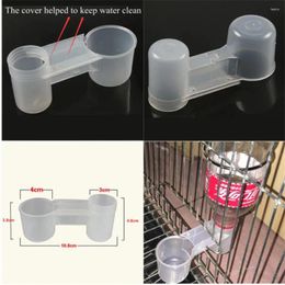 Other Bird Supplies 1pc Plastic Drinker Feeder Water Bottle Cup Pet Cat Pigeon Parrot Hamster Double Nozzle Drinking Guidet Automatic