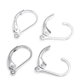 10pcs lot 925 Sterling Silver Earring Clasps Hooks Finding Components For DIY Craft Fashion Jewelry Gift 16mm W230320u