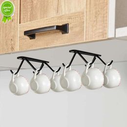 2pcs Set Mug Hooks Stainless Steel Shovel Spoon Hanging Rack Cup Holder Home Storage Organiser Shelf Multi-function Hanger Hook