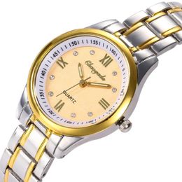 Wristwatches 2023 Fashion Ladies Watch Big Roman Number Women Watches Gold Silver Business Quartz Wristwatch Clock Relogio Feminino Gift