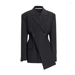 Women's Suits Autumn Fashion Clothing Irregular Crossing Slim Waist Long Coats High End Design Women Blazer And Jackets Luxury 2023