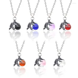 Pendant Necklaces Gothic Necklace Punk Creative Dragon Claw Fashion Men's Rhinestone Bead Alloy Metal Jewelry Gift