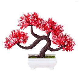 Decorative Flowers Mini Artificial Plants Bonsai Simulated Tree Potted Fake Table Ornaments For Home Decor