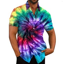 Men's Casual Shirts Summer Hawaiian Shirt Short Sleeve Graphic Coconut Tree Turndown Street Vacation Button-Down Clothing