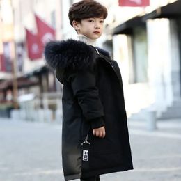 Down Coat's Children Winter Jacket for Boy Owezyjna odzież Ogólnie ciepłe zagęszczające ubranie Parka Teen -Ubrania 231026