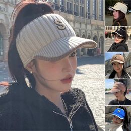 Ball Caps Cold-proof Knitted Hat Casual Windproof Winter Warm Bonnet Sun Women Girls