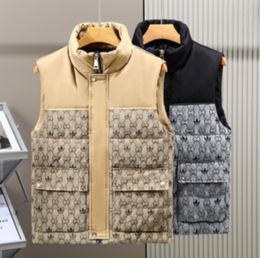 5XL designer mens vest women zipper jeans puffer vest bodywarmer down cotton mens gilet sleeveless winter jacket coat