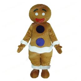 Performance gingerbread man Mascot Costumes Holiday Celebration Cartoon Character Outfit Suit Carnival Adults Size Halloween Christmas Fancy Party Dress