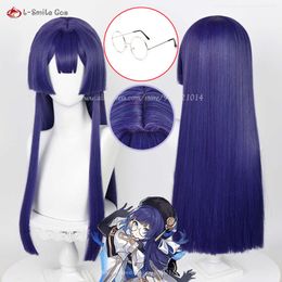 Catsuit Costumes Pela Wig Game Honkai: Star Rail 64cm Dark Blue Purple Pelageya Sergeyevna Cosplay Anime Wigs Heat Resistant Hair