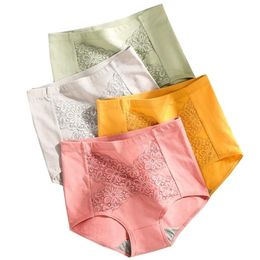 Plus Size High Waist Panties Women Soft Cotton Sexy Briefs Underwear Body Shaper Breathable Comfort Female Intimates LJ2012253214