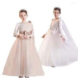 Girl Dresses Flower Girls Dress For Wedding Evening Children Princess Party Pageant Long Gown Kids Piano Formal Clothes