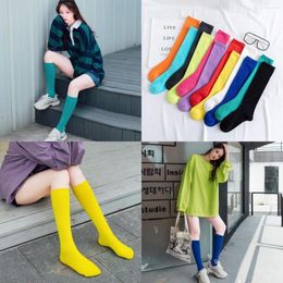 Women Socks Japanese Solid Color Calf Hyuna Candy Korean Student Long Tube Women's