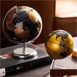 Decorative Objects Figurines World Globe With Rotating Bracket Decoration Land Geography Education Toy Map School Supplies Home Office Dhhgc