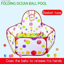 Baby Rail Children's ocean ball pool with basketball basket Bobo pool toy 0.9M (excluding ball)L231027