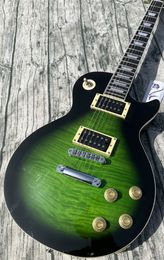 Standard -E -Gitarre, Python Green Good Tiger Muster Lightning Inlay verfügbares Blitzpaket